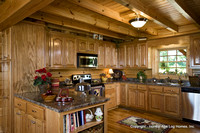 Interior, horizontal, kitchen, Swift residence, Honest Abe Log Homes, Allgood, TN
