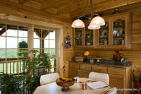 Interior, horizontal, kitchen breakfast area, Swift residence, Honest Abe Log Homes, Allgood, TN