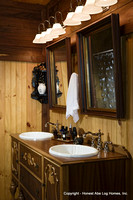 Interior, vertical, master bathroom, Gros residence, Honest Abe Log Homes, Murfreesboro, TN